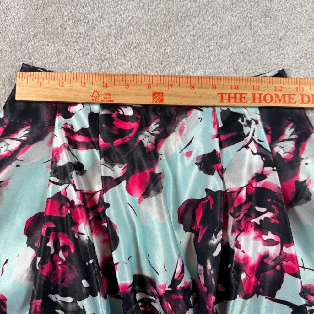 Blondie Nites Stacy Sklar Floral Satin Skirt Tulle Crinoline Blue Pink Black‎ 3